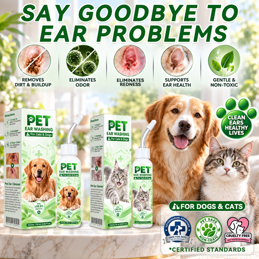 🐶🐱Celyvon®Dog & Cat Ear cleaner | Soothes itchy ears