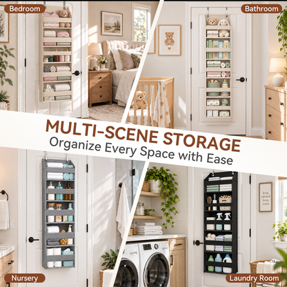 TODAY'S SPECIAL OFFER | Over the Door Organizer with Pockets for Bedroom, Bathroom, Pantry & Closet Storage，6-Tier