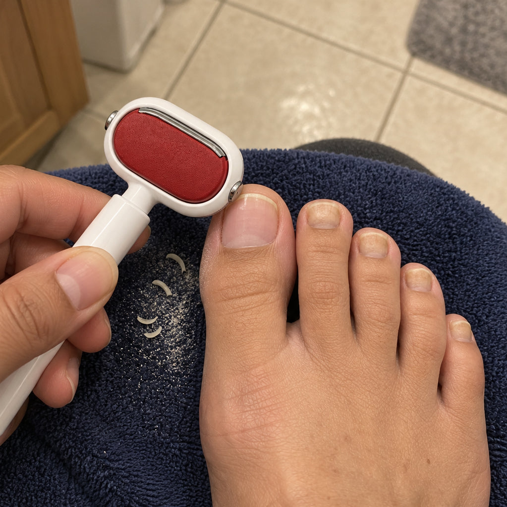 Celyvon tool used for toenail polishing